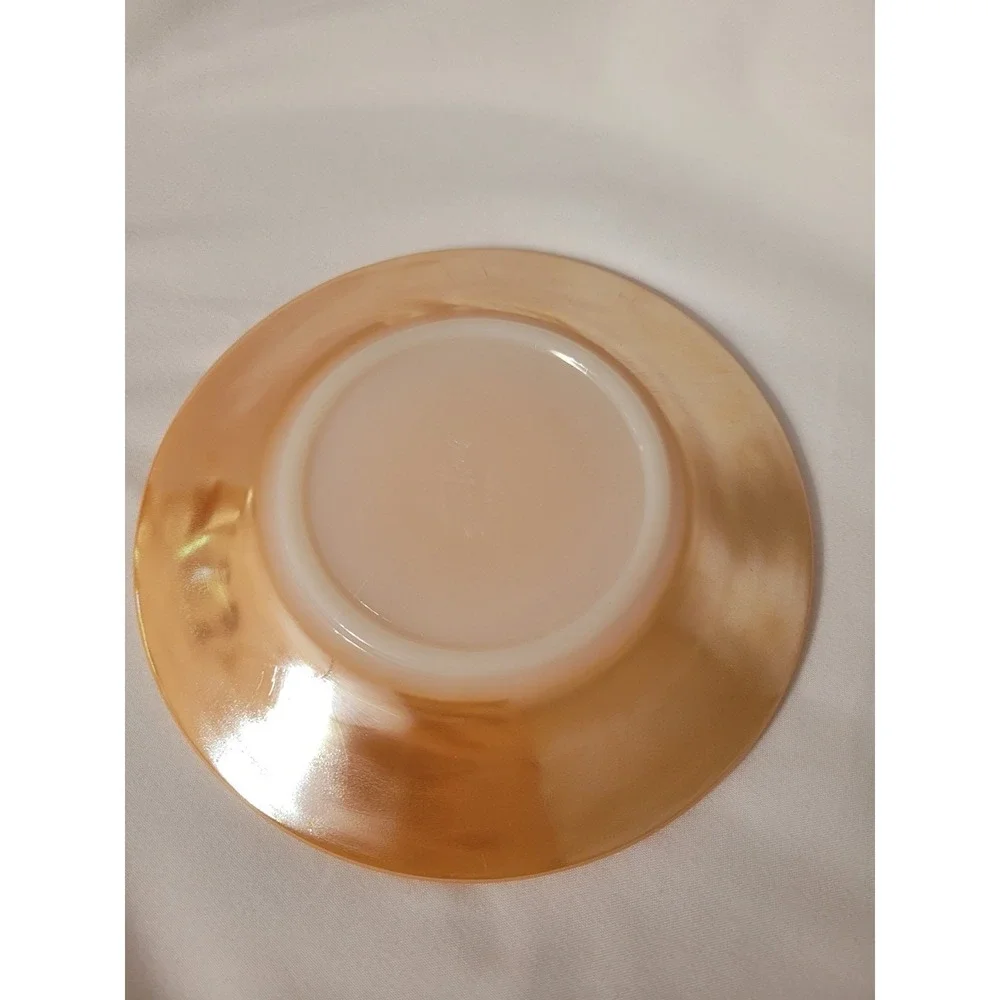 Fire King Peach Lustre Saucer Dish 6